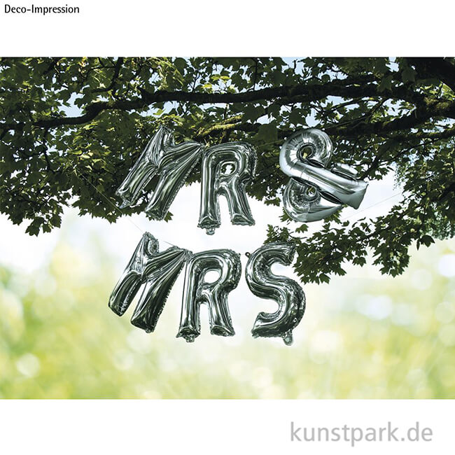 Artikelbild 2 des Artikels “Folienballons MR & MRS - Silber, 40 cm, 6 Stück sortiert “