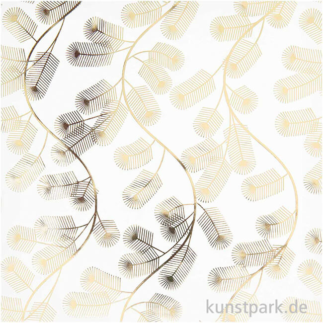 Artikelbild 2 des Artikels “Geschenkpapier - Christmas Rocks, Tannenzweige, Weiß, 200 x 70 cm “