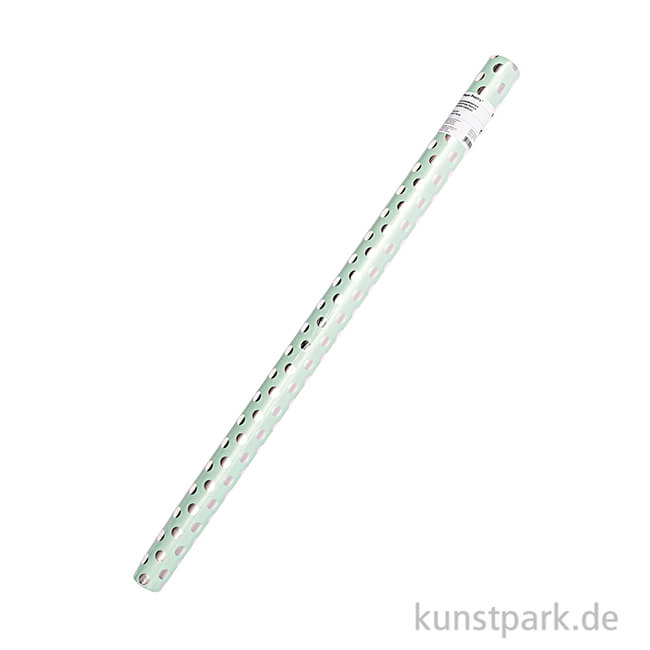 Artikelbild 2 des Artikels “Geschenkpapier - Mint mit Silber Punkte, 200 x 70 cm “