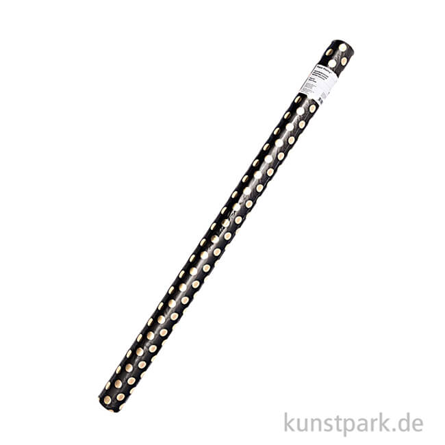 Artikelbild 2 des Artikels “Geschenkpapier - Schwarz mit Gold Punkte, 200 x 70 cm “