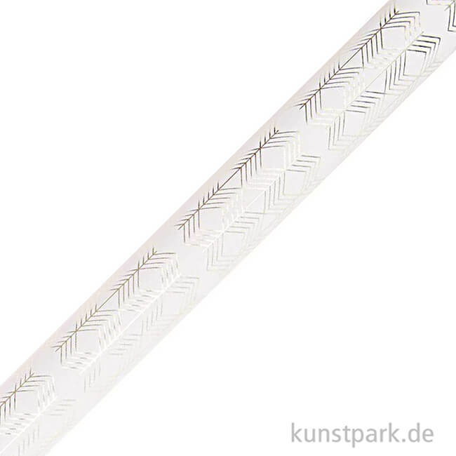 Artikelbild 2 des Artikels “Geschenkpapier - Weiß mit goldenen Zacken, 200 x 70 cm “