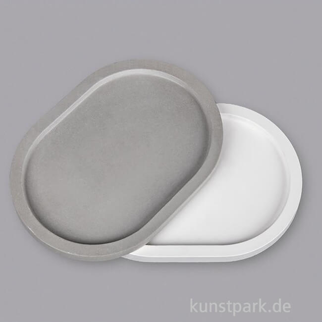 Artikelbild 2 des Artikels “Gießform - Dekoplatte Oval, 24,5 x 18 x 2 cm “