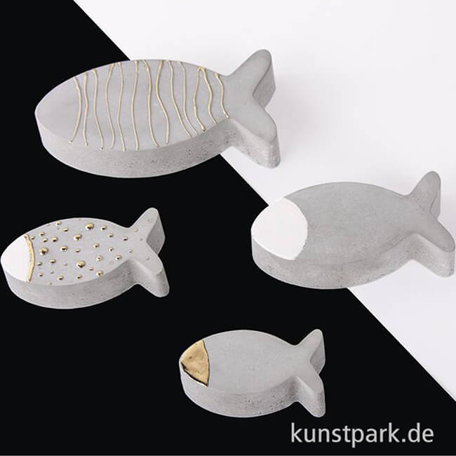 Artikelbild 2 des Artikels “Gießform - Fische 4er Set, 7,5 - 14,5 cm, Tiefe 3 cm “
