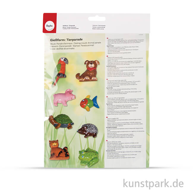 Artikelbild 2 des Artikels “Gießform - Tierparade, 8 Motive, 3,5 - 8,5 cm “