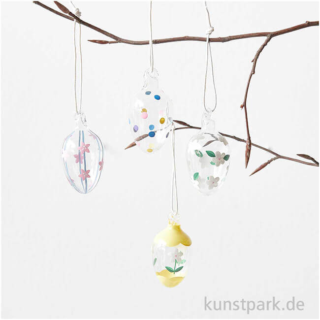 Artikelbild 2 des Artikels “Glas Eier Handbemalt, 4-teilig “