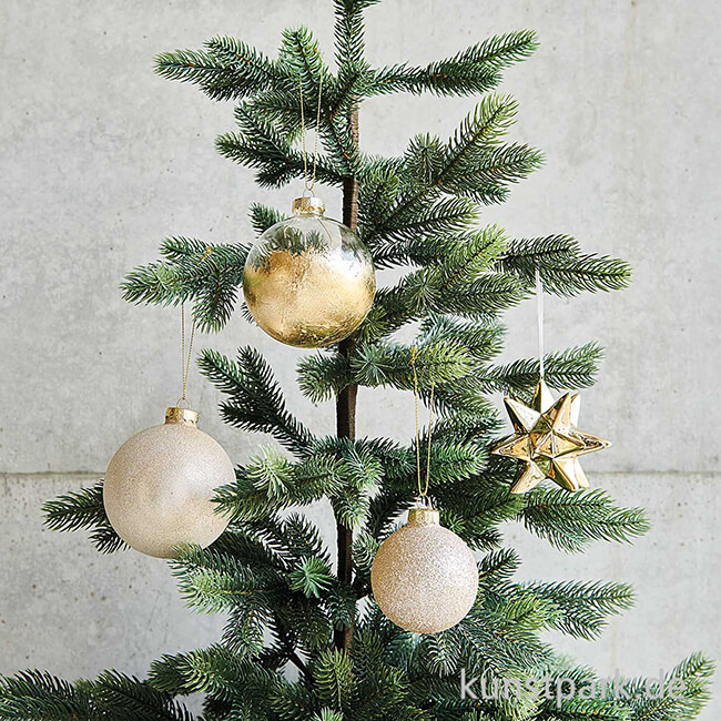 Artikelbild 2 des Artikels “Glaskugel - Baumschmuck mit Blattgold-Design, transparent, 8 cm “