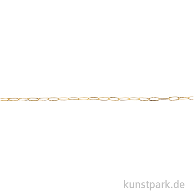 Artikelbild 2 des Artikels “Gliederkette Paperclip geprägt, Gold, 1,2 x 5,4 x 15 mm, Länge 80 cm “