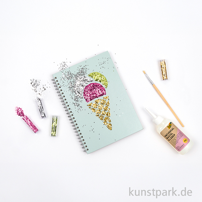 Artikelbild 2 des Artikels “Glitter-Flocken Set, 10 Dosen sortiert, inklusive Kleber “