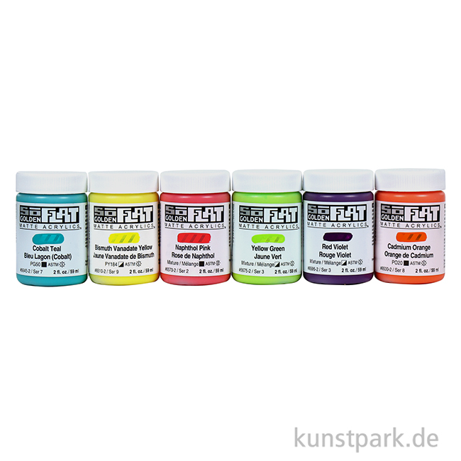 Artikelbild 2 des Artikels “GOLDEN SoFlat - Matte Acrylfarbe, 6 x 59 ml im Set, Zing Color “