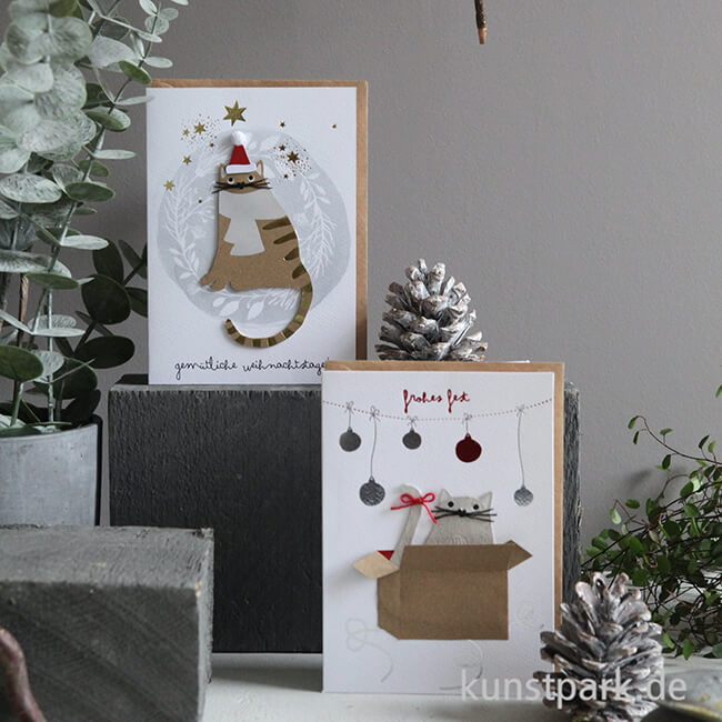 Artikelbild 2 des Artikels “Good old friends - Crazy Cat Winterkarte, Gemütliche Weihnachten “