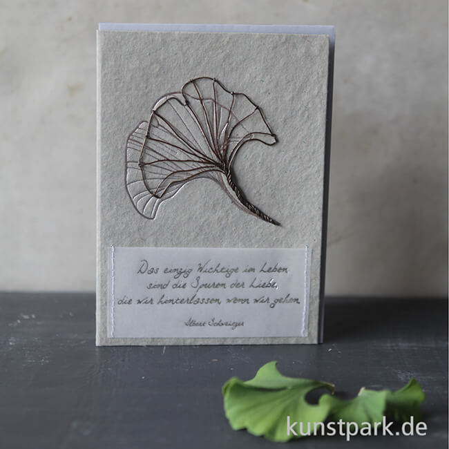 Artikelbild 2 des Artikels “Good old friends - Draht Trauerkarte, Ginko “