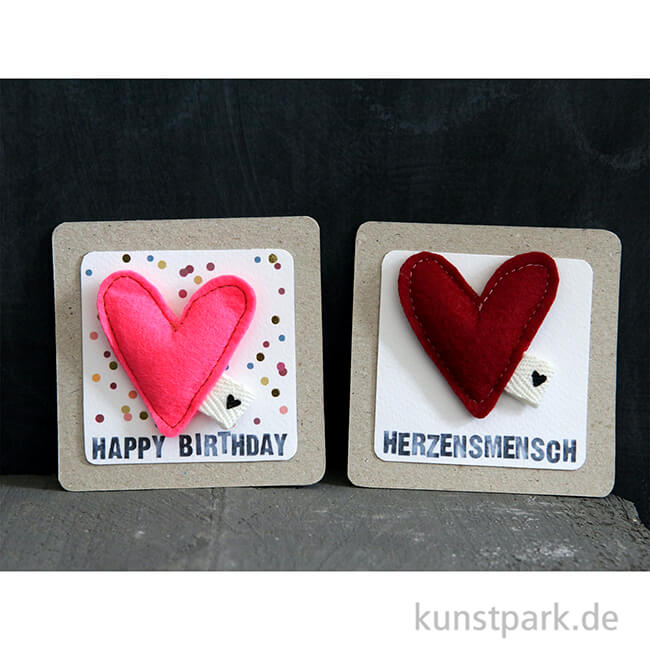 Artikelbild 2 des Artikels “Good old friends - Filzherzmagnet, Happy Birthday “