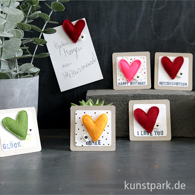 Artikelbild 2 des Artikels “Good old friends - Filzherzmagnet, I love You “