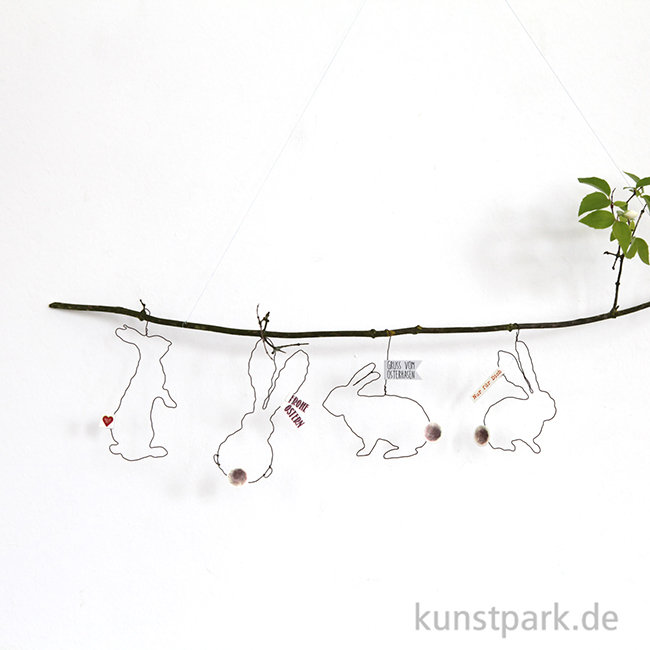 Artikelbild 2 des Artikels “Good old friends - Frühlings Drahtornament, Hase, Frohe Ostern “