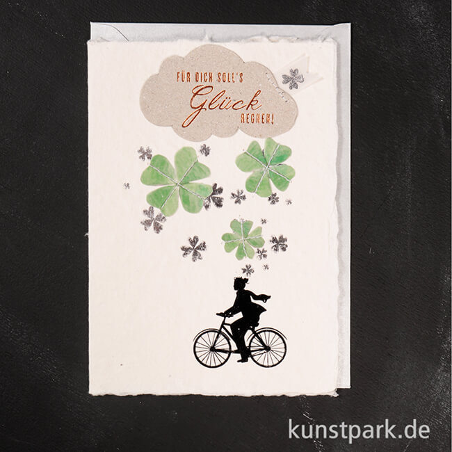 Artikelbild 2 des Artikels “Good old friends - Glücksklee Karte, Glücksregen “