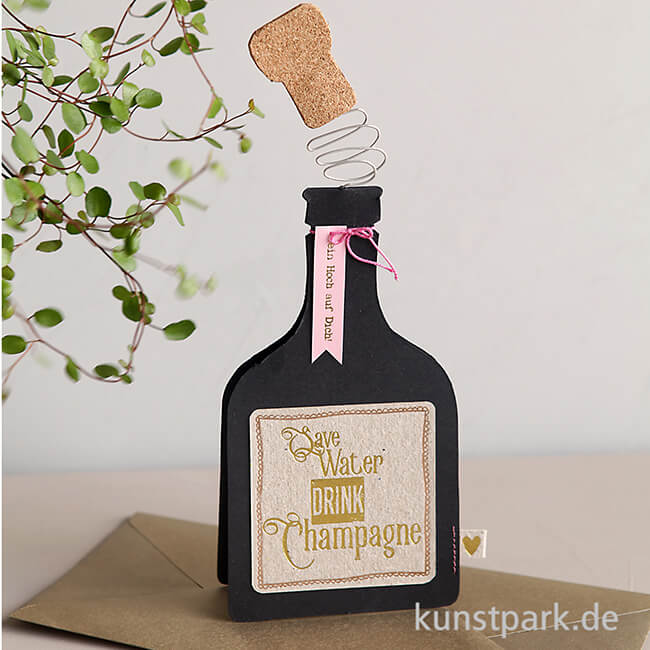 Artikelbild 2 des Artikels “Good old friends - Knallkorken Karte, Save Water drink Champagne “