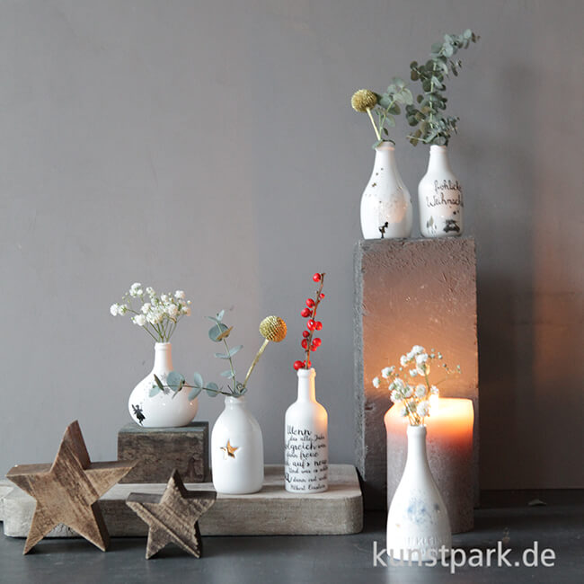 Artikelbild 2 des Artikels “Good old friends - Mini Flaschenvase, Winter, Fröhliche Weihnachten “