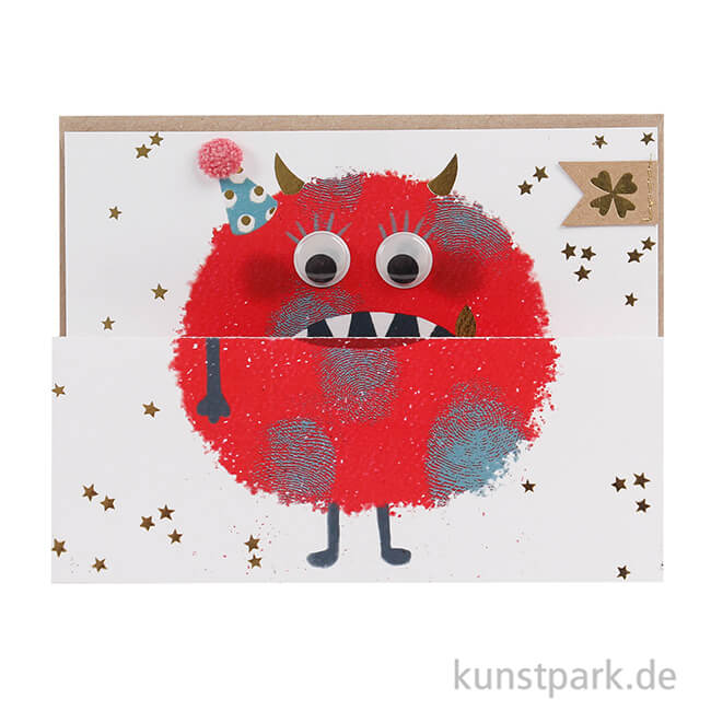 Artikelbild 2 des Artikels “Good old friends - Monsterkarte, Happy Birthday, Rotes Monster “