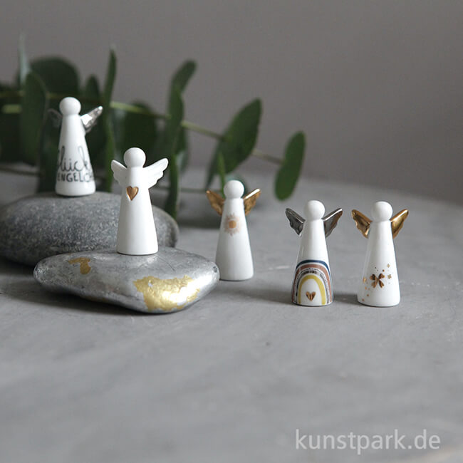 Artikelbild 2 des Artikels “Good old friends - Porzellan Mini Schutzengel, Kleeblätter “