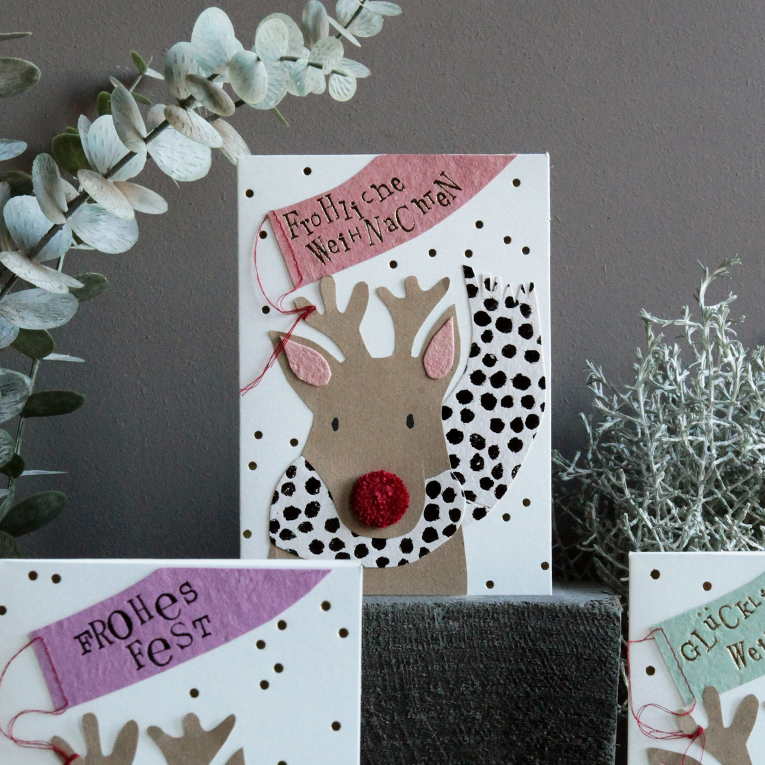 Artikelbild 2 des Artikels “Good old friends - Rentierkarte, Fröhliche Weihnachten “