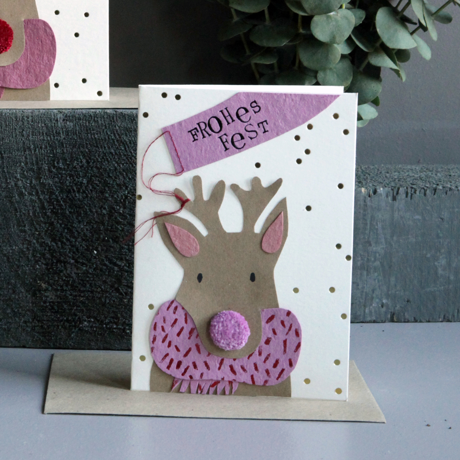 Artikelbild 2 des Artikels “Good old friends - Rentierkarte, Frohes Fest “