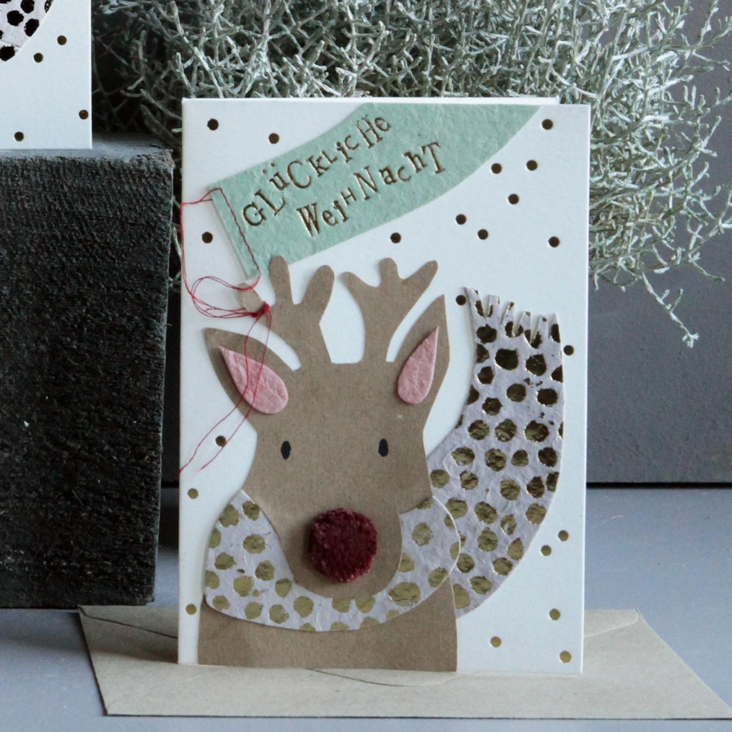 Artikelbild 2 des Artikels “Good old friends - Rentierkarte, Glückliche Weihnacht “