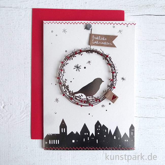 Artikelbild 2 des Artikels “Good old friends - Winter Kranzkarte, Vogel “