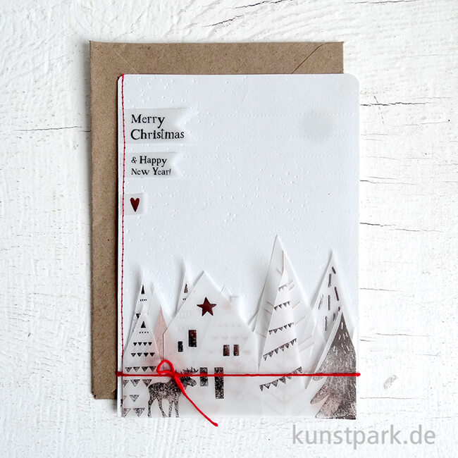 Artikelbild 2 des Artikels “Good old friends - Winter Silhouetten Karte, Merry Christmas, New Year “