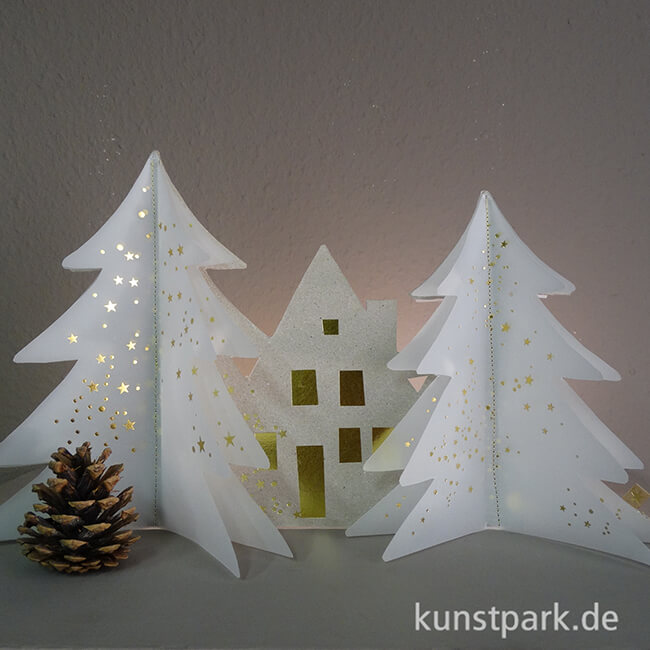 Artikelbild 2 des Artikels “Good old friends - Winterlandschaft aus Papier, Haus “