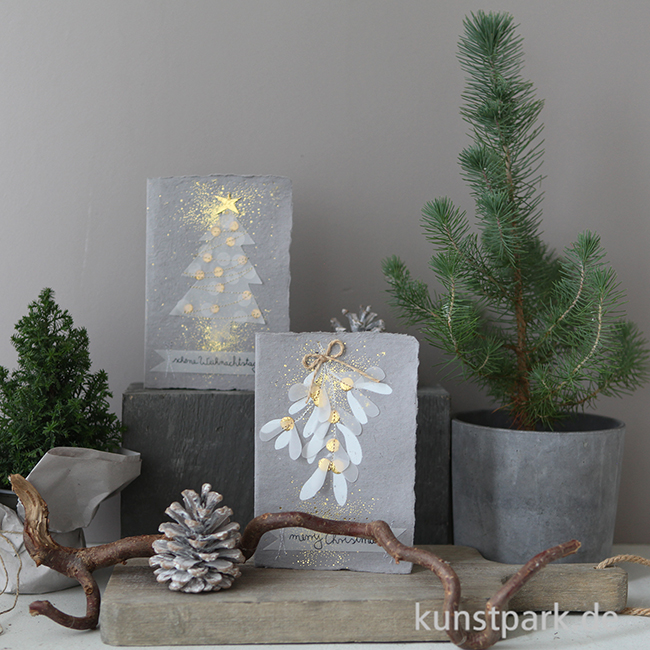 Artikelbild 2 des Artikels “Good old friends - Winterpapierkunstkarte, Tannenbaum “