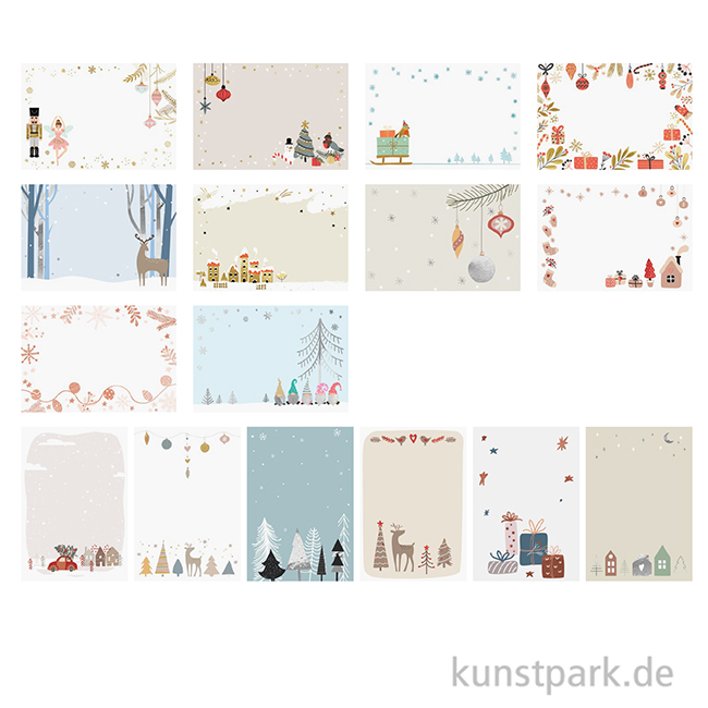 Artikelbild 2 des Artikels “Handlettering Karten - X-Mas, 16 Weihnachtsmotive, 48 Blatt, 300g “