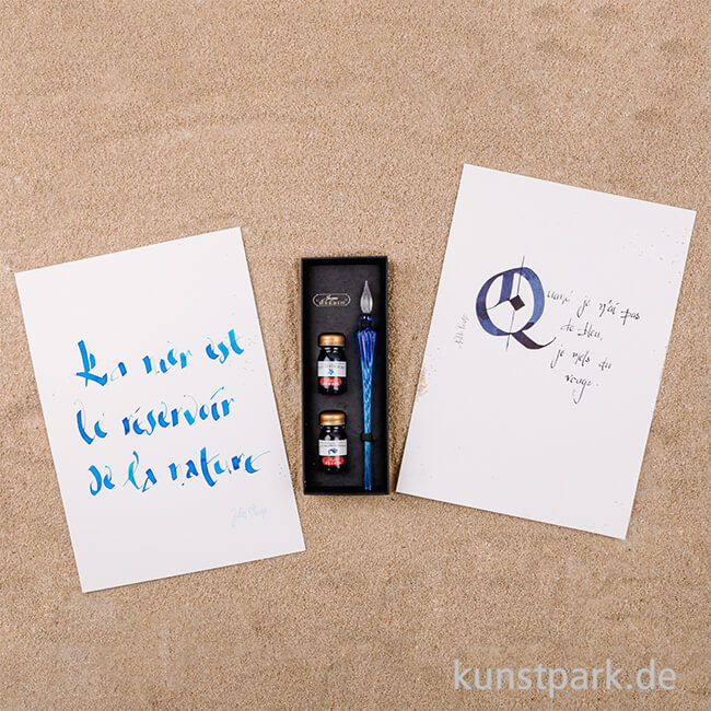 Artikelbild 2 des Artikels “HERBIN Glasfeder Set mit 2 Tinten, Ultramarin “