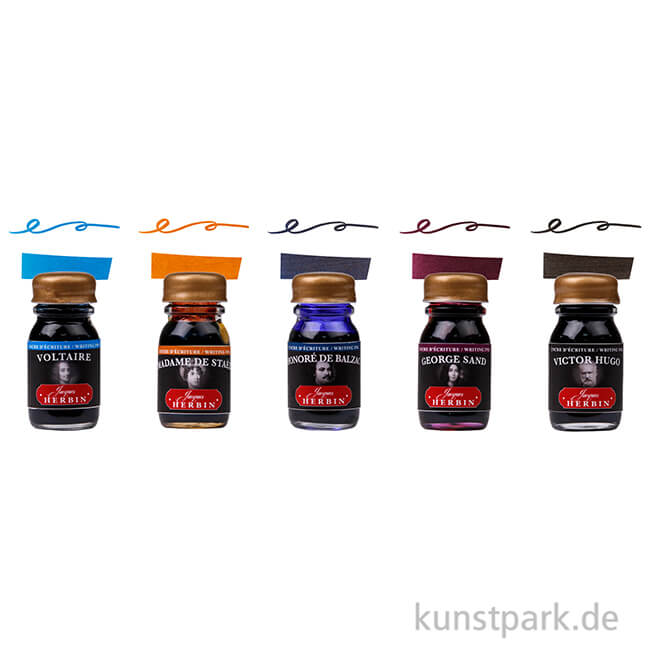 Artikelbild 2 des Artikels “HERBIN Schreibtinten Geschenkset - Schriftsteller, 5 x 10 ml “