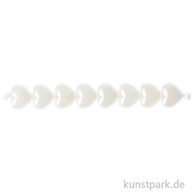 Artikelbild 2 des Artikels “Herz Perlen, Perlweiß Mix, 8 x 9 x 5 mm, 70 Stück “