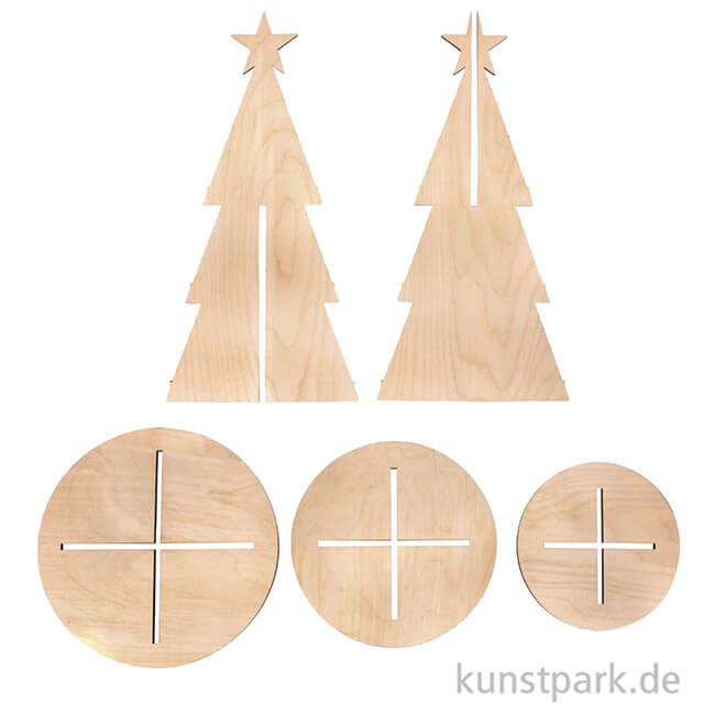 Artikelbild 2 des Artikels “Holz-Bausatz Etagere Tanne, natur, 44,5cm, 5-tlg. Set “