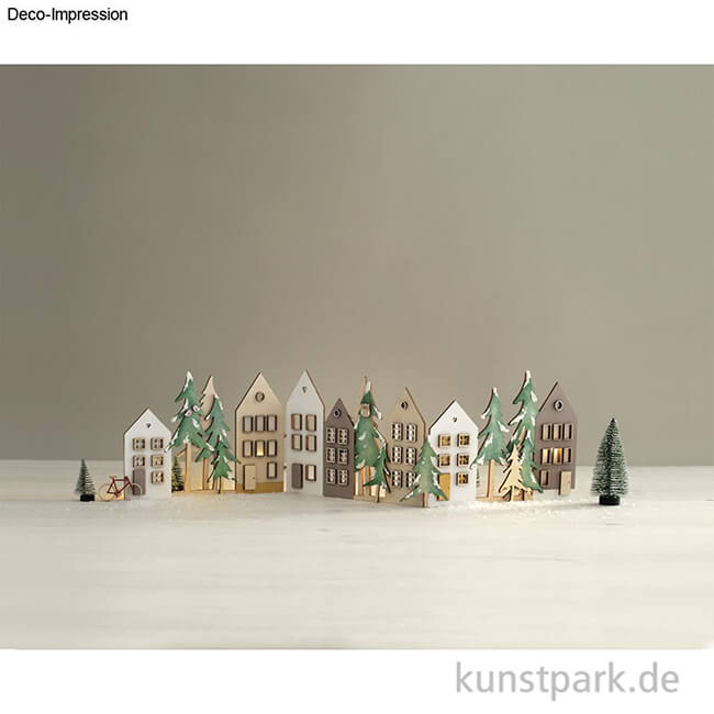 Artikelbild 2 des Artikels “Holz Deko Aufsteller, Häuser, Natur, 64-teilig “