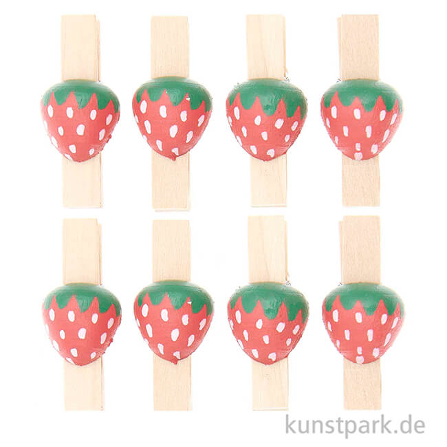 Artikelbild 2 des Artikels “Holz-Klammern Erdbeere, 8 Stück “