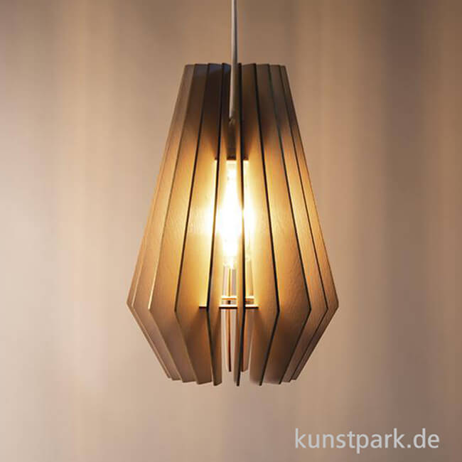 Artikelbild 2 des Artikels “Holz Lamellenlampe - Stockholm, 24 x 24 x 35 cm “