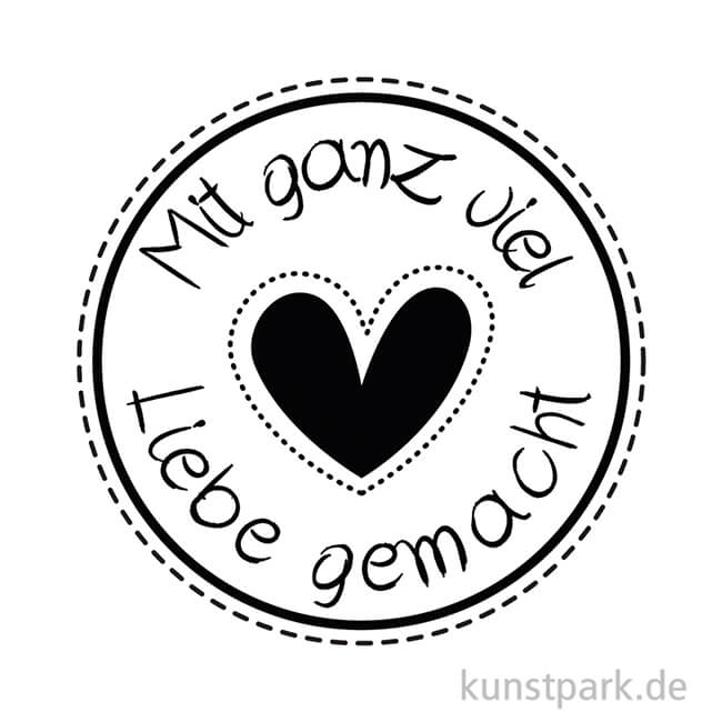 Artikelbild 2 des Artikels “Holz-Stempel - Mit Liebe - 3 cm Durchmesser “