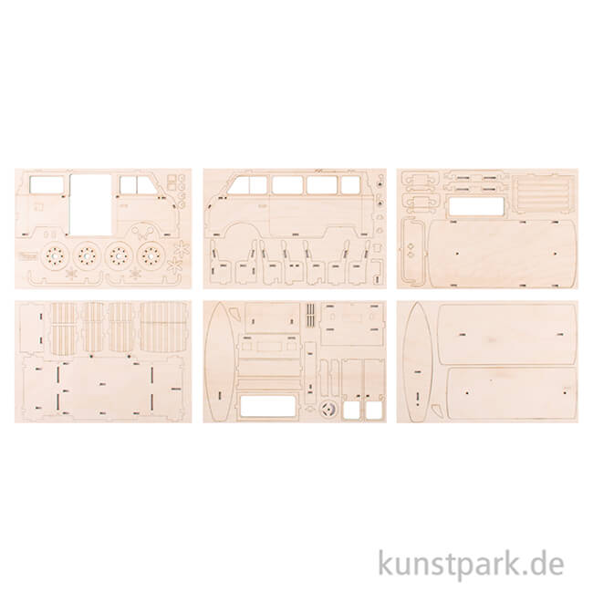 Artikelbild 2 des Artikels “Holzbausatz 3D - Campingbus “