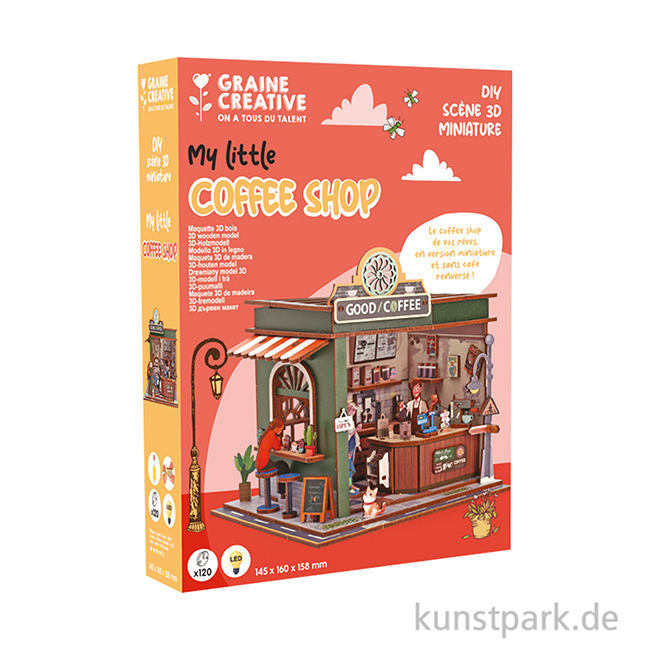 Artikelbild 2 des Artikels “Holzbausatz 3D, Miniatur Cafe, Coffee Shop “