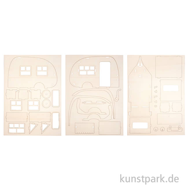 Artikelbild 2 des Artikels “Holzbausatz 3D - Wohnwagen “