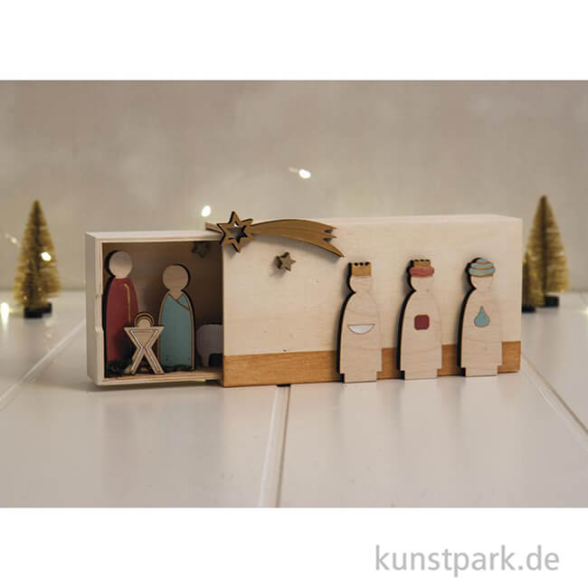 Artikelbild 2 des Artikels “Holzdeko Krippenfiguren, Natur, 1-7,5 cm, Stärke 6 mm, 12 Stück “