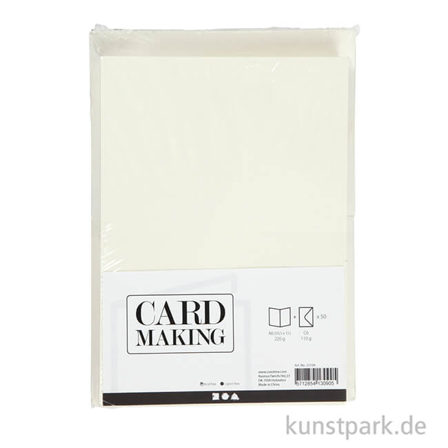 Artikelbild 2 des Artikels “Karten und Kuverts - Creme, 10,5x15 cm, 50 Sets “