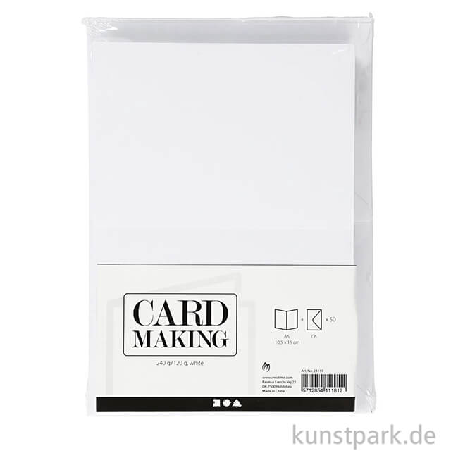 Artikelbild 2 des Artikels “Karten und Kuverts - Weiß, 10,5 x 15 cm, 50 Sets “