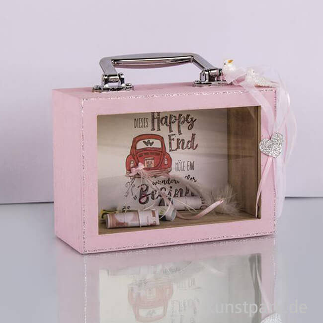 Artikelbild 2 des Artikels “Koffer aus Holz mit Sichtfenster und silbernem Griff “