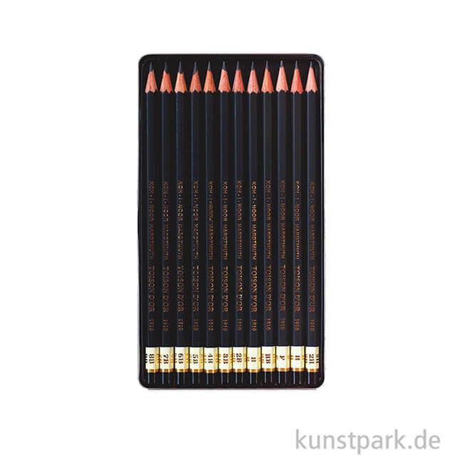 Artikelbild 2 des Artikels “Koh-I-Noor TOISON DOR ART, 12 Graphitstifte im Metalletui 8B-2H “