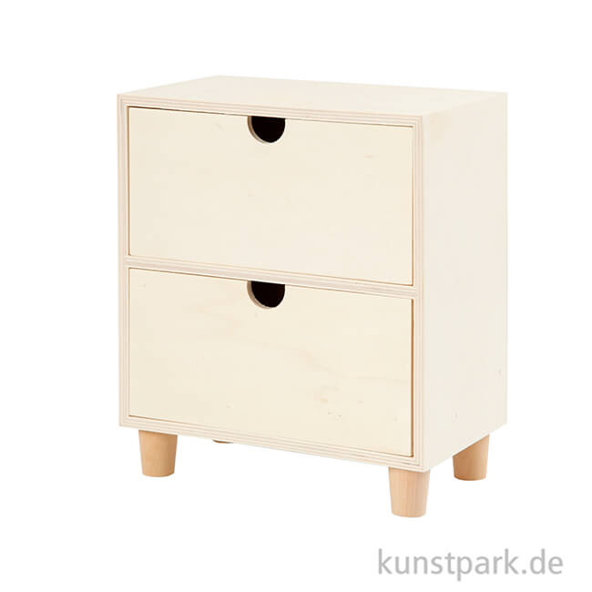Artikelbild 2 des Artikels “Kommode aus hellem Holz mit 2 Schubladen “