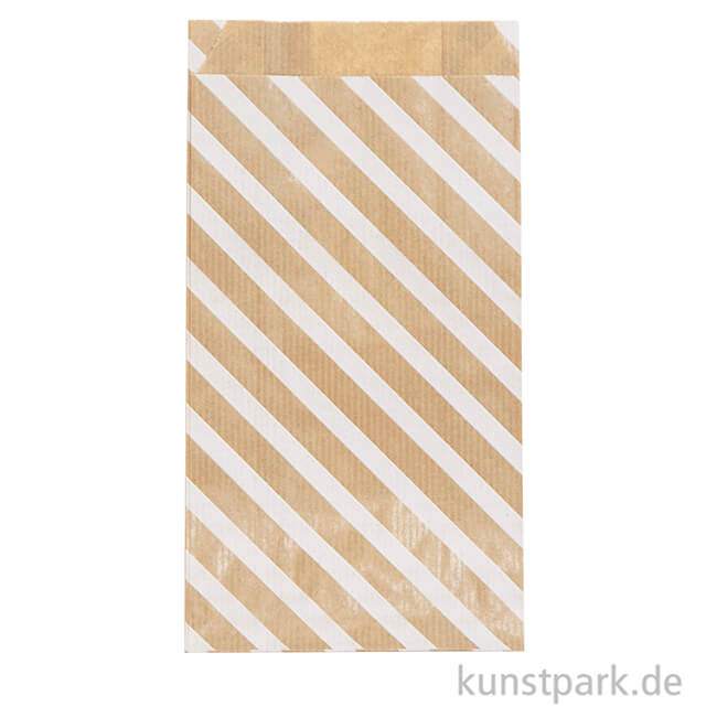 Artikelbild 2 des Artikels “Kraftpapier Tüten, Weiße Streifen, 11 x 21 cm, 50 Stück “