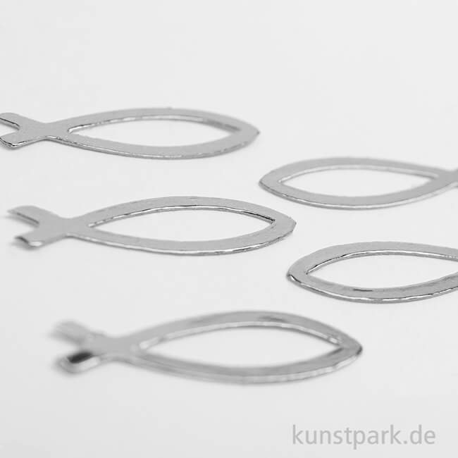 Artikelbild 2 des Artikels “Kreativ Accessoires - Streuteile, Christliche Fische, Silber “